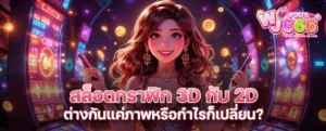 สล็อตกราฟิก 3D กับ 2D ต่างกันแค่ภาพหรือกำไรก็เปลี่ยน? เจาะลึกระบบจ่ายและประสบการณ์เกม